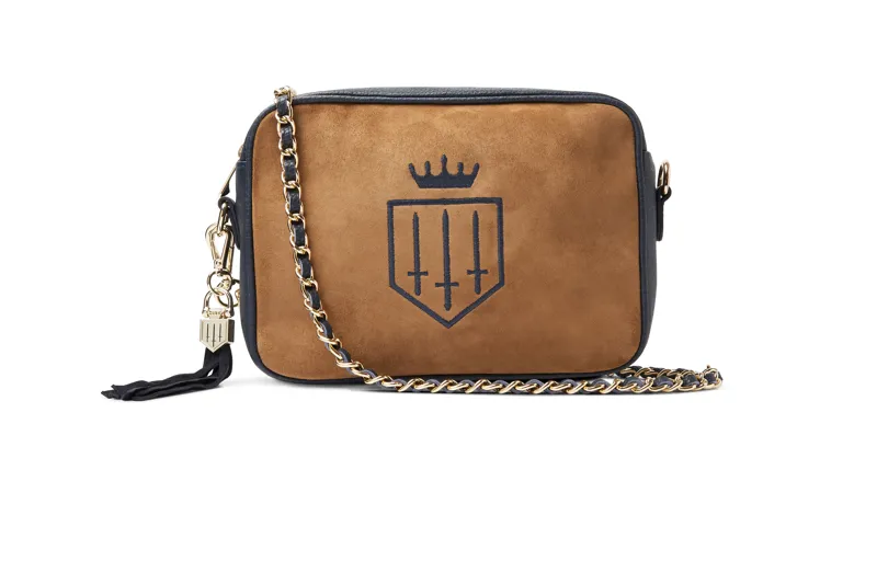 Fairfax and Favor Finsbury Cross Body Bag Tan Navy
